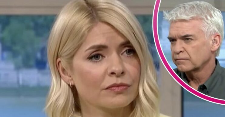 Holly and Phil looking sad on This Morning