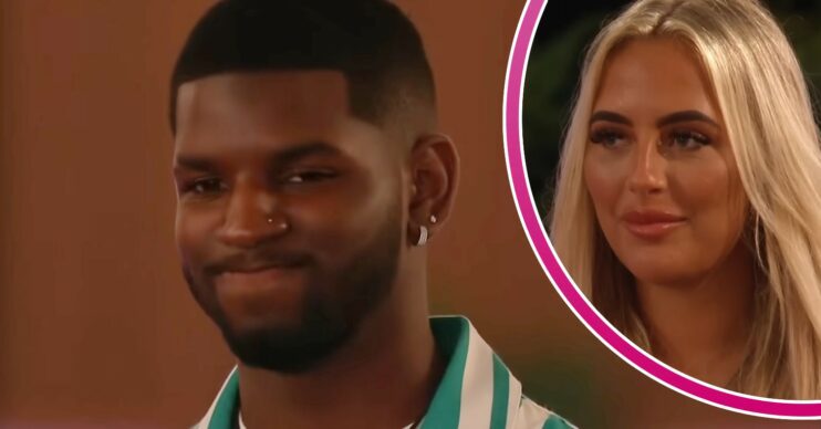 Andre and Jess frown in Love Island