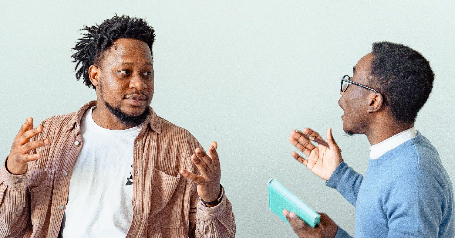 Men arguing