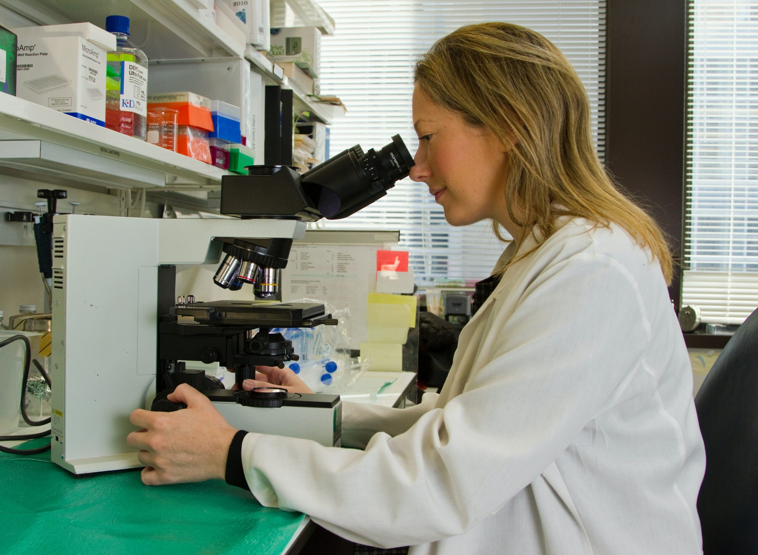 Woman researches in lab