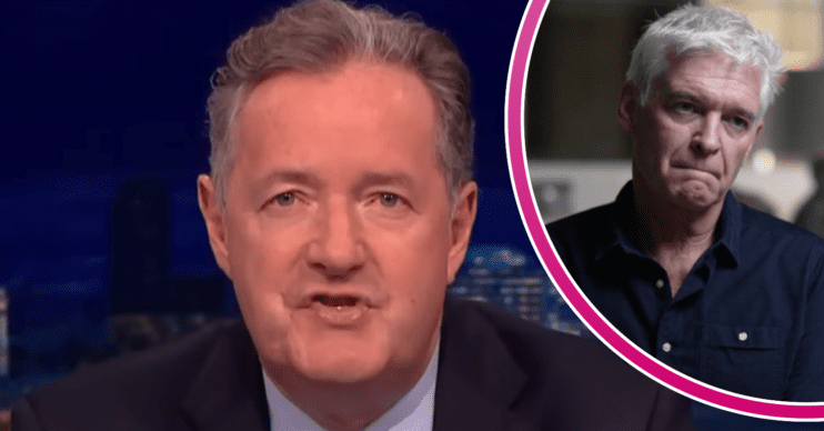 split image of Piers Morgan and Phillip