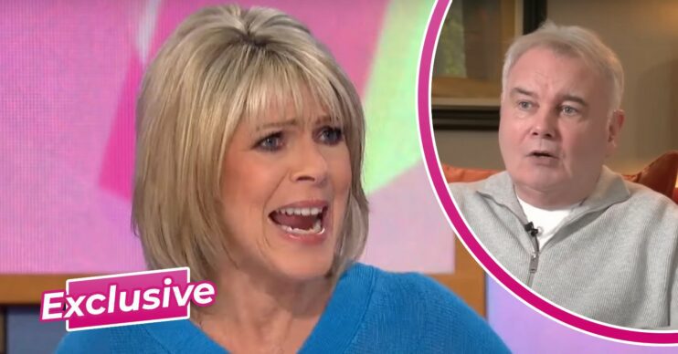Ruth Langsford shouting on Loose Women / Eamonn Holmes looking shocked