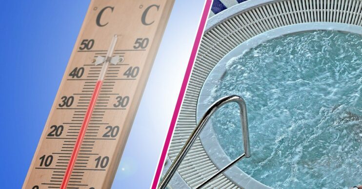 Temperature with a hot tub