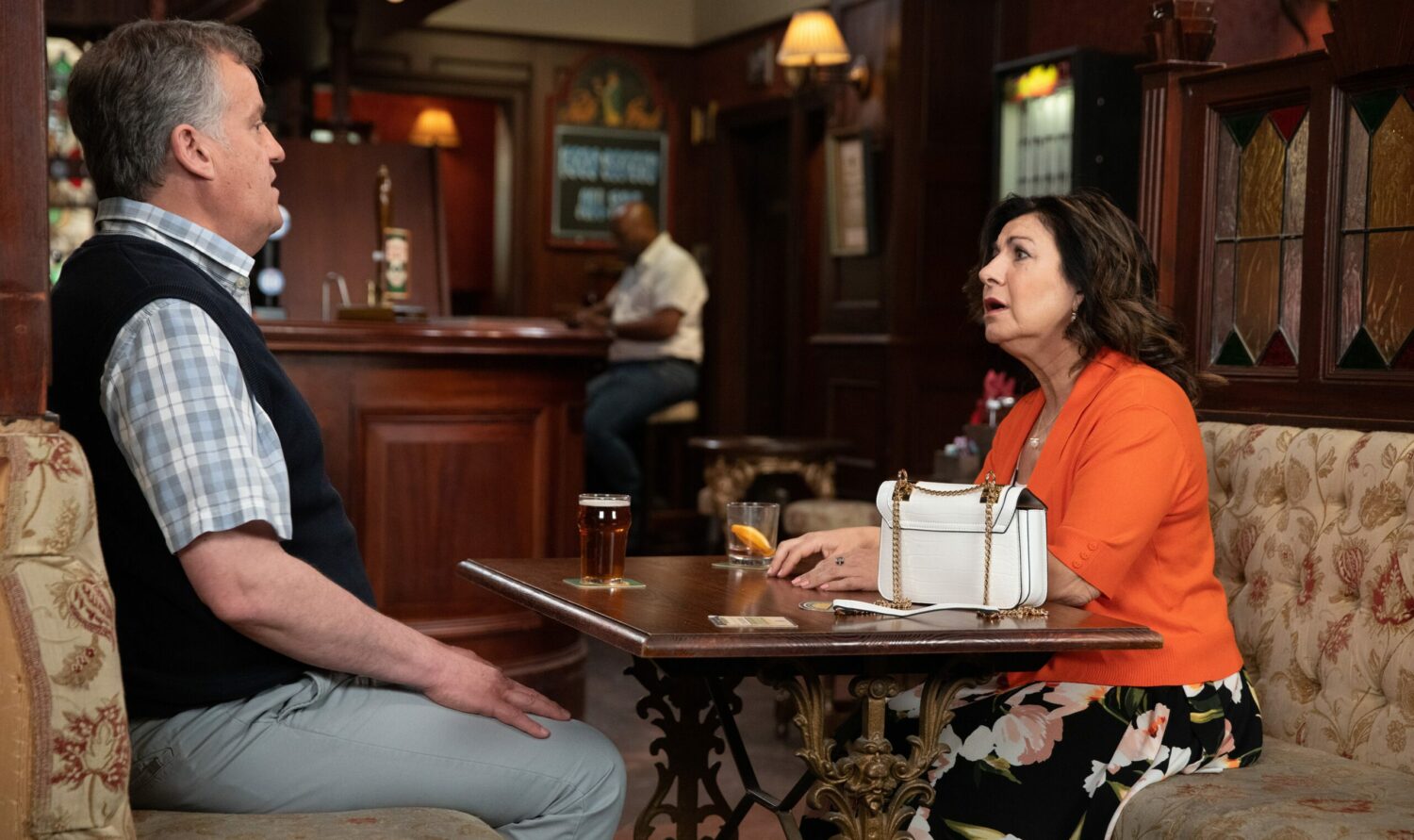 Isabella pleads with Brian in Corrie