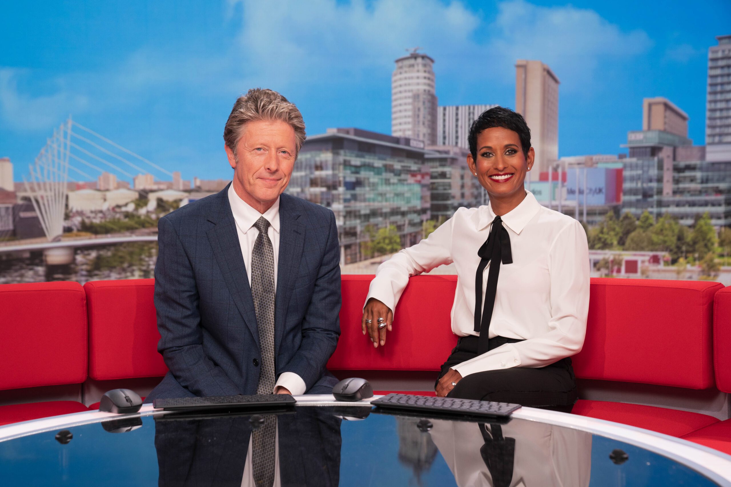 Naga Munchetty and Charlie Stayt on BBC Breakfast