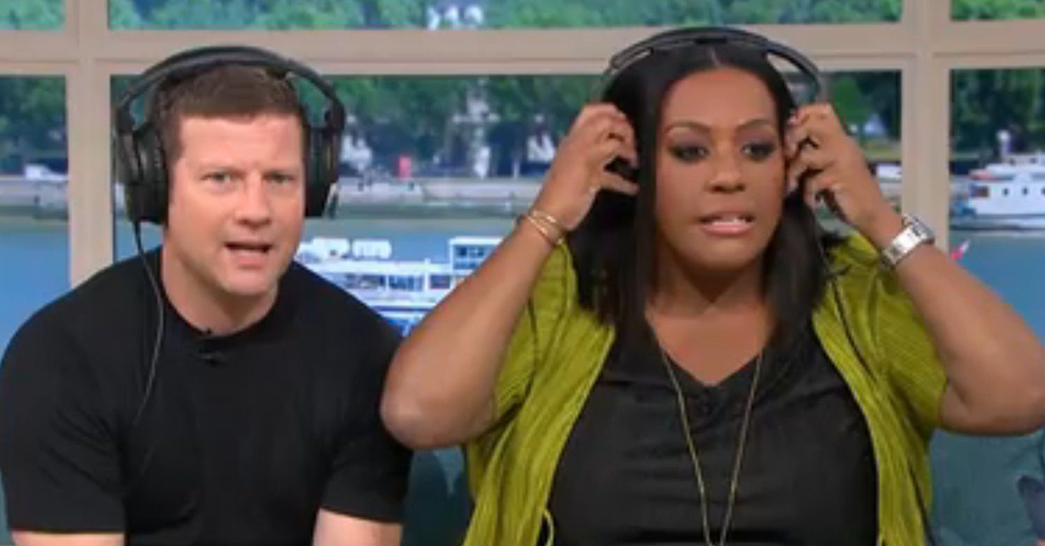 Alison and Dermot listening to ASMR videos on This Morning today
