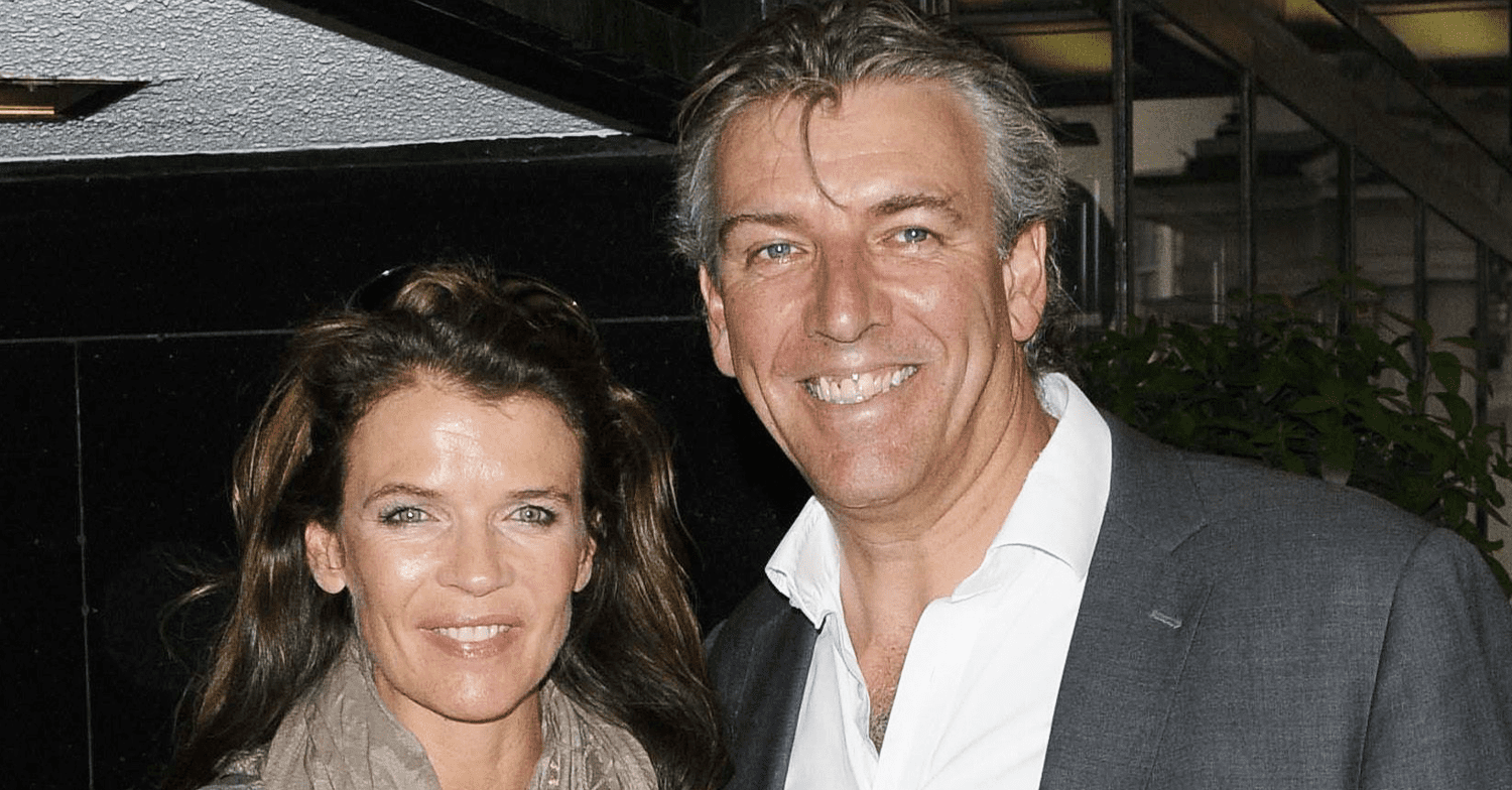 Annabel Croft with her late husband Mel smiling