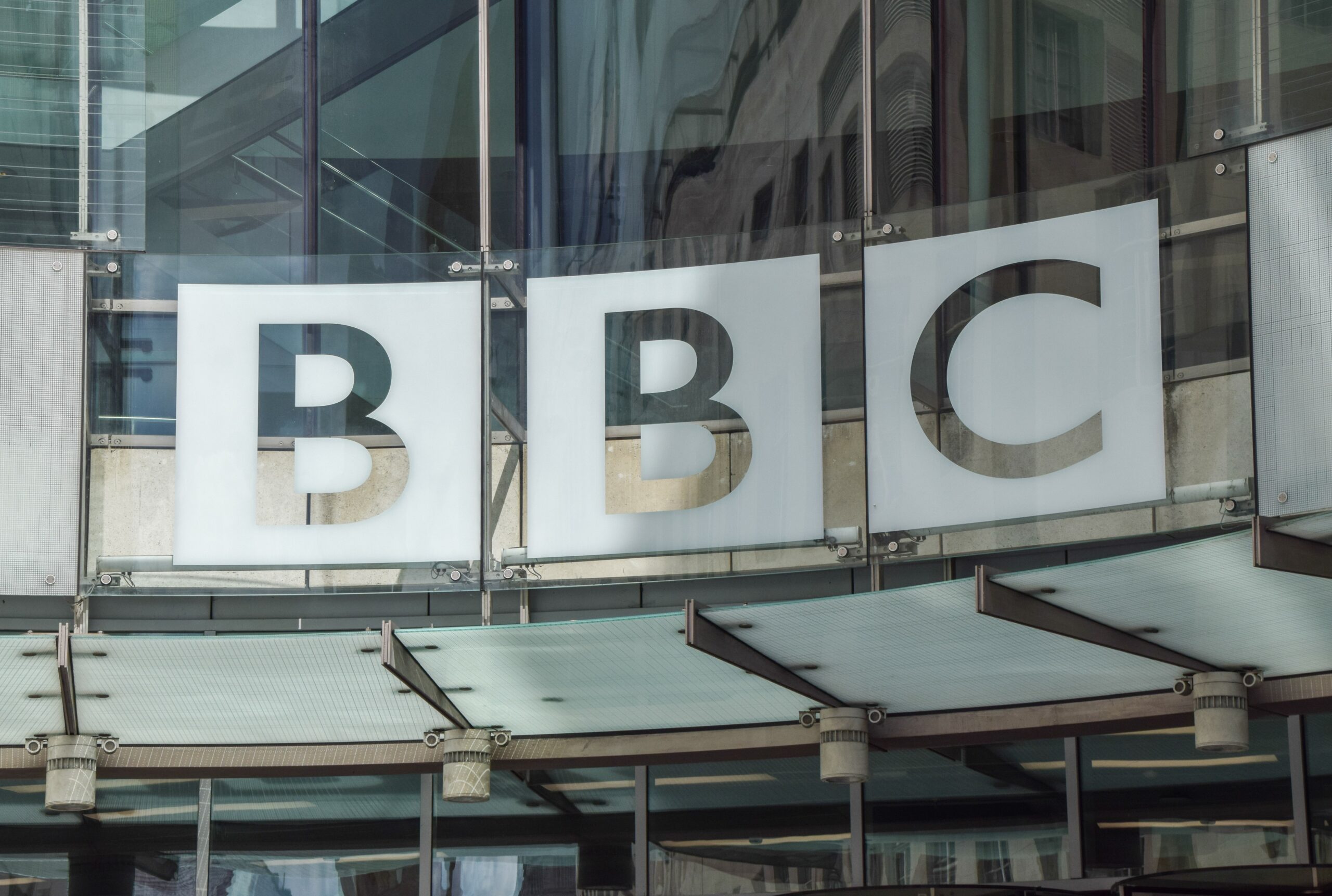 BBC logo outside TV studios