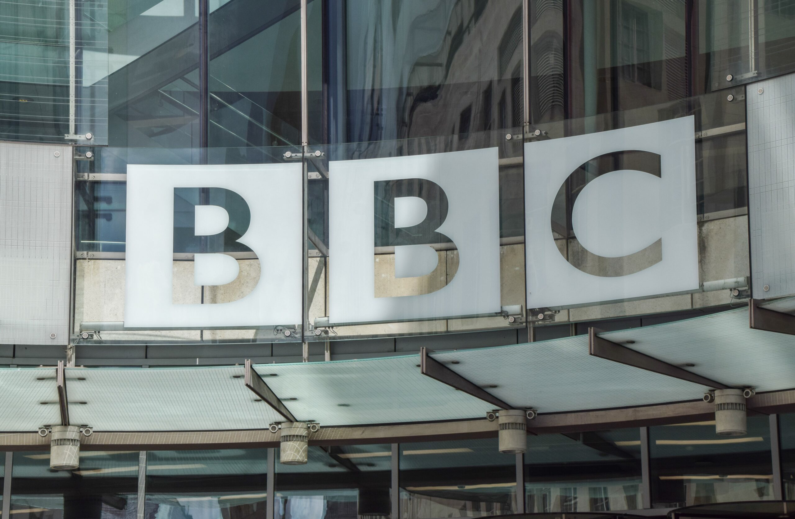 BBC logo outside TV studios