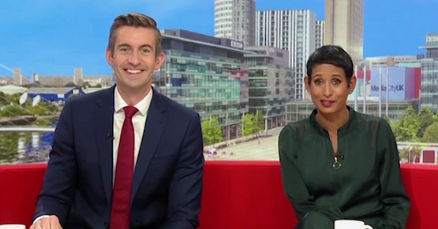 Ben Thompson and Naga Munchetty presenting Breakfast