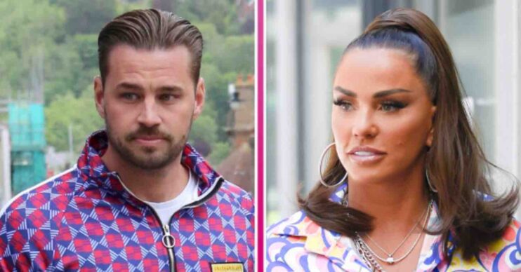 Carl Woods and Katie Price smile