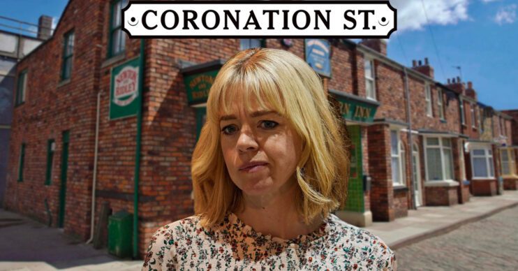 Coronation Street's Toyah, the Coronation Street logo and background of the Rovers