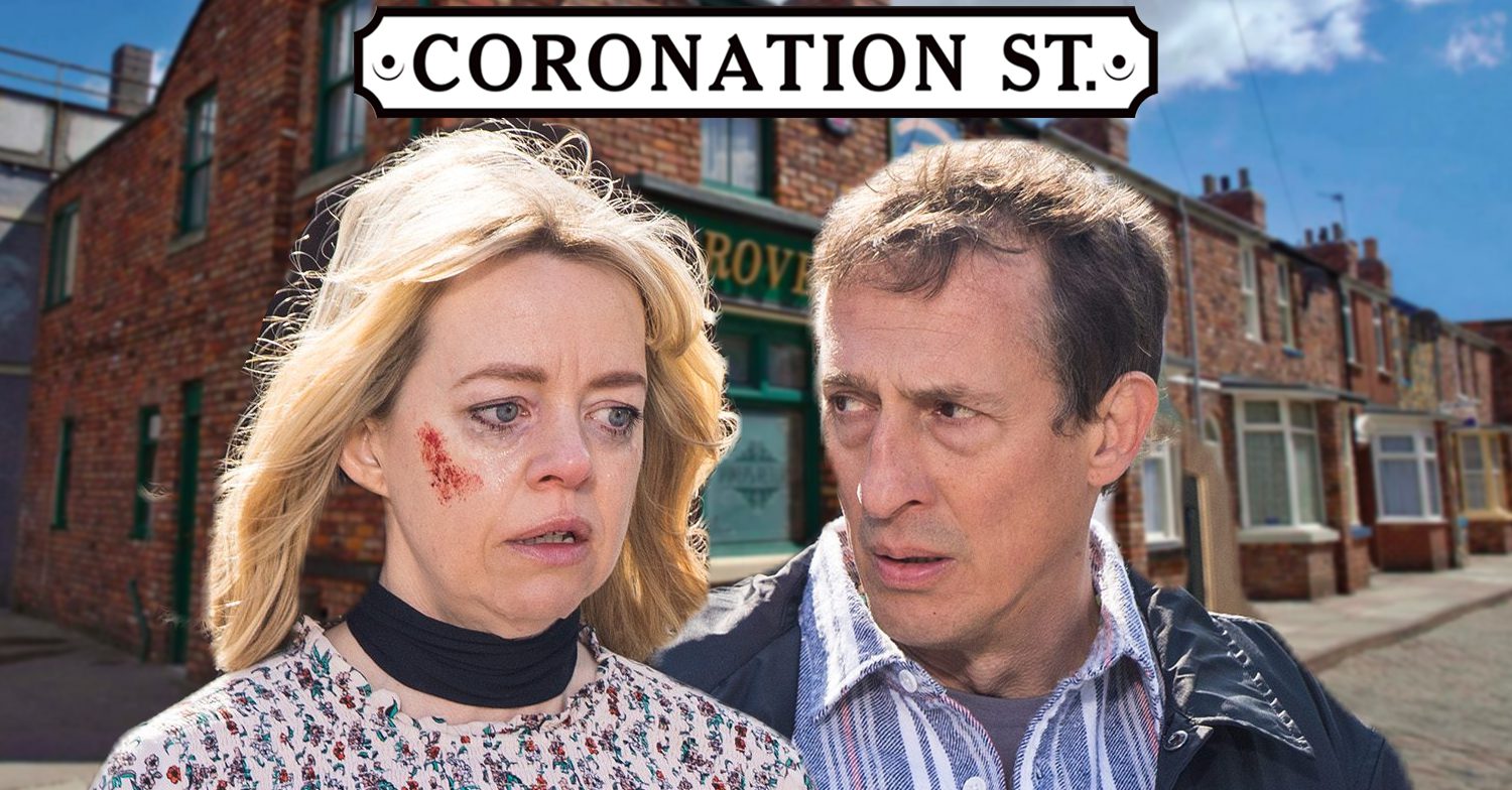 Coronation Street's Toyah, Spider, the Coronation Street logo and background of the Rovers