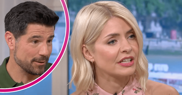 Craig Doyle looking in towards Holly Willoughby on This Morning