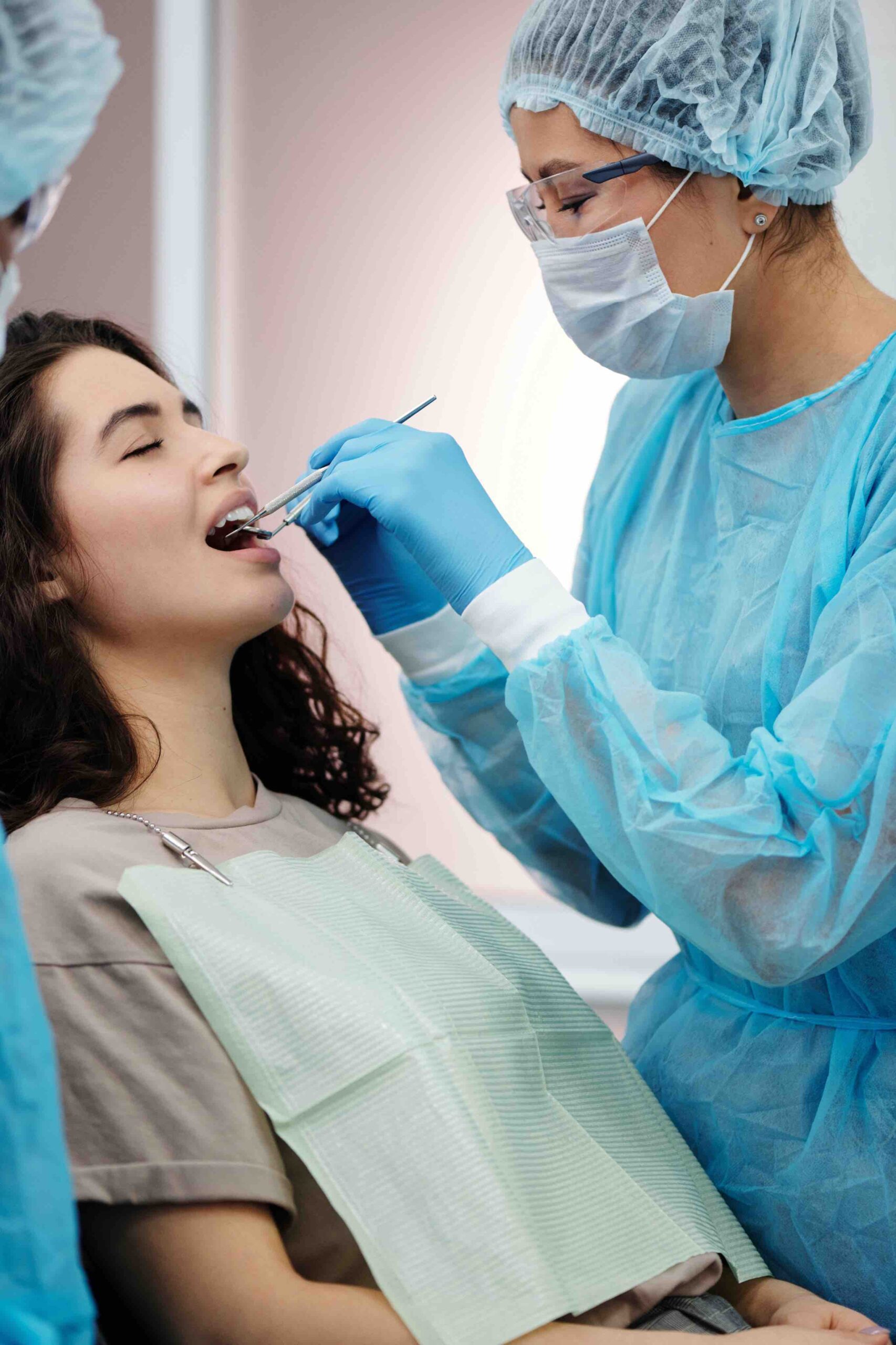 Dentist and patient