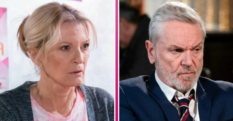 EastEnders Rocky and Kathy looking angry and upset (Credit: BBC/Composite: ED!)