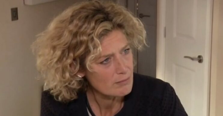 Emily Morgan looking concerned during ITV News report