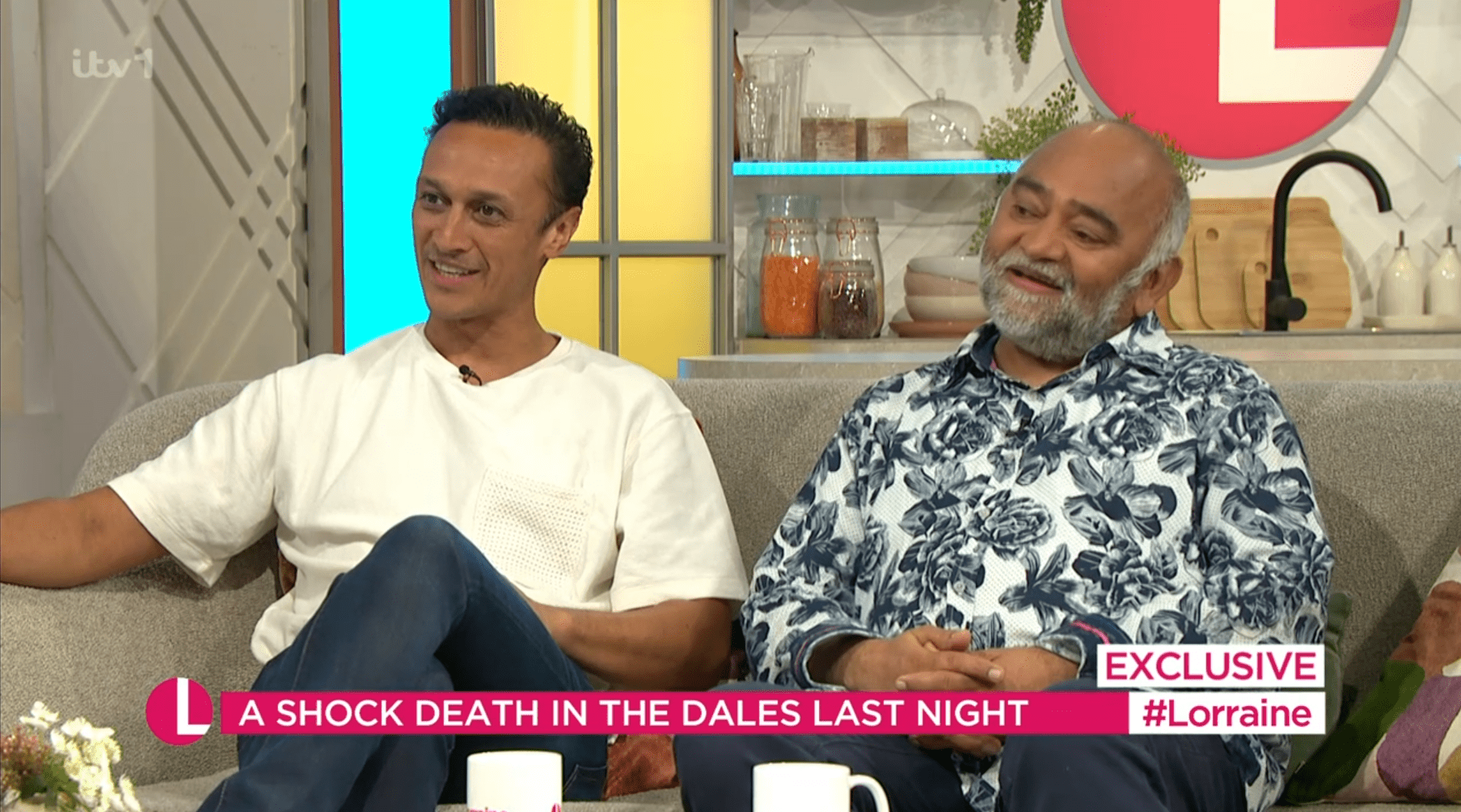 Emmerdale stars Chris Bisson and Bhasker Patel appear on Lorraine