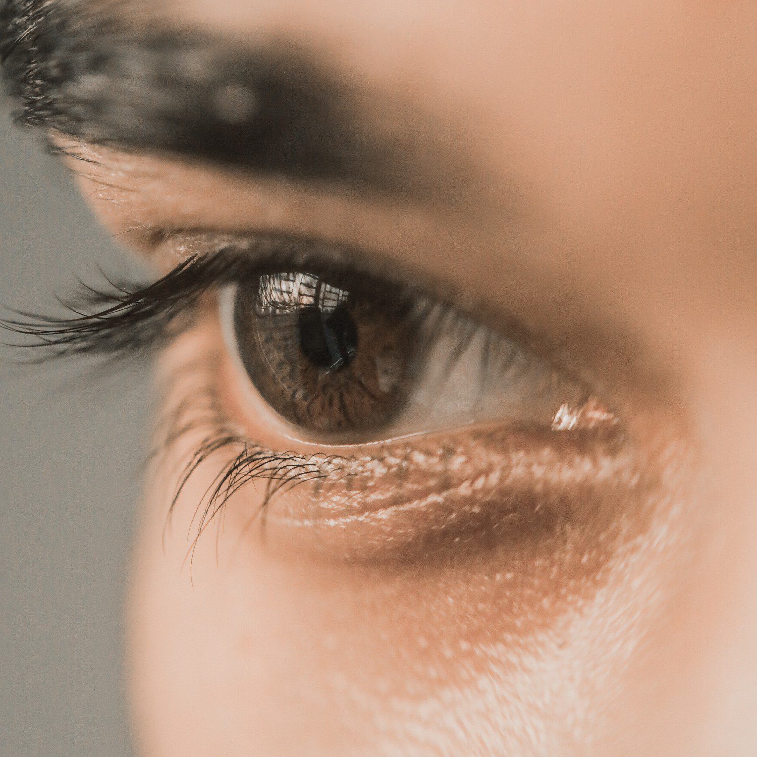 Person's eye up close