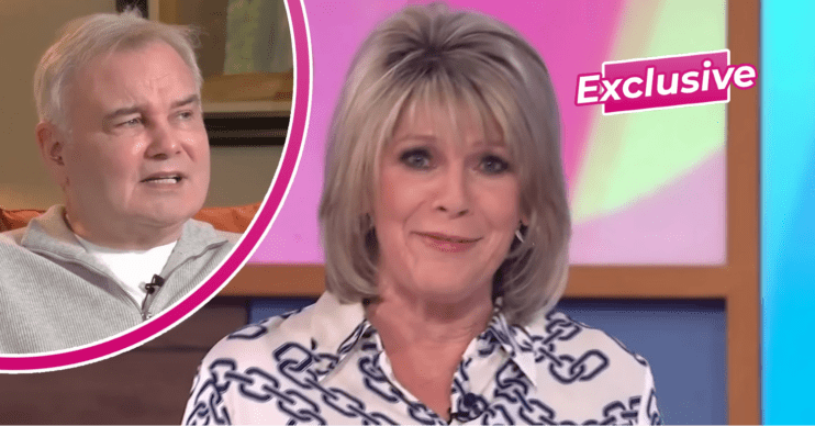 Ruth Langsford with Exclusive banner