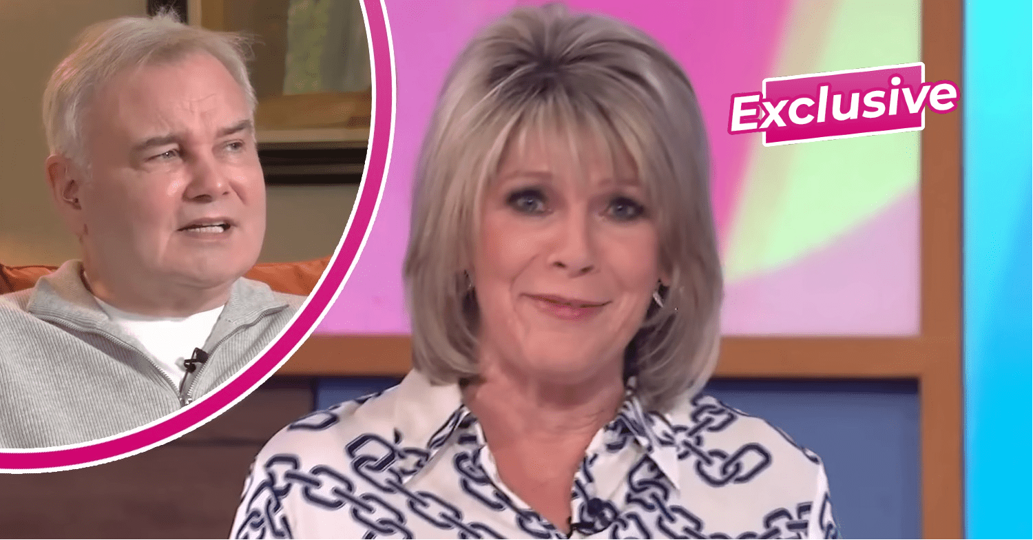 Ruth Langsford with Exclusive banner
