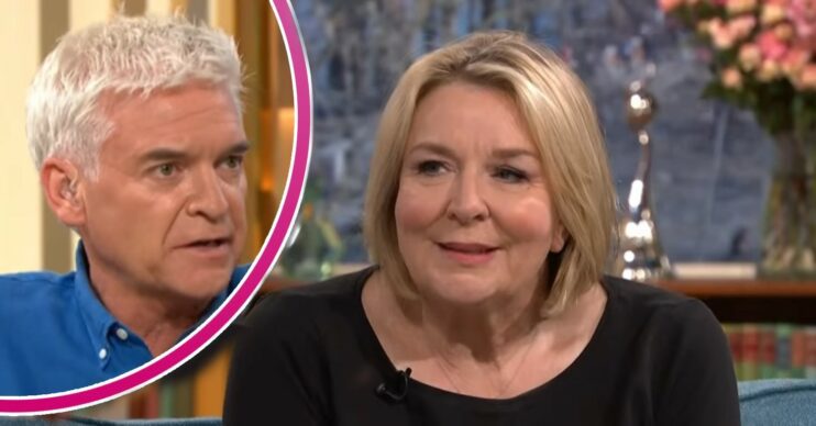 Fern Britten being interviewed and Phillip Schofield on This Morning