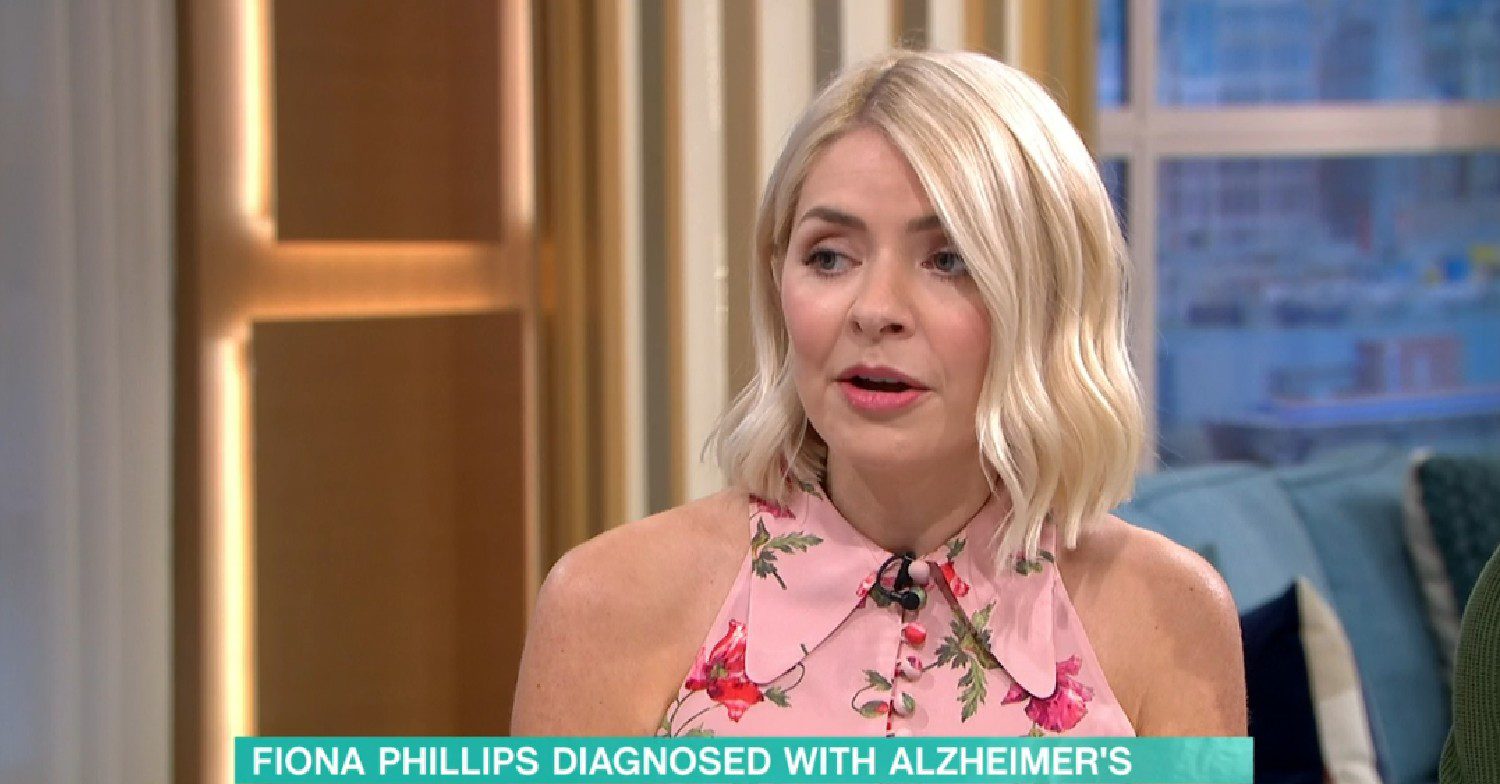 Holly Willoughby speaking about Fiona Phillips on This Morning today