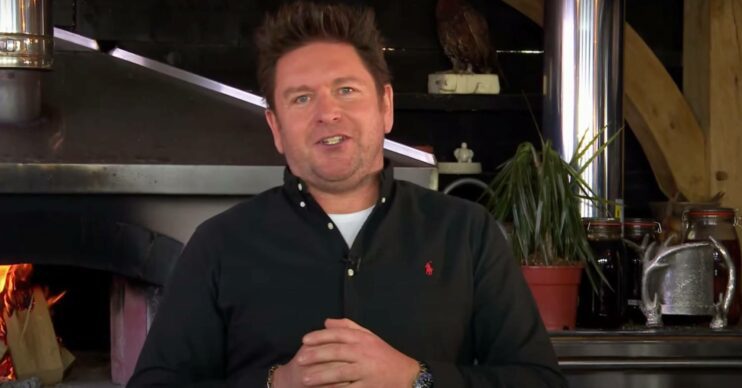 James Martin clasps his fist