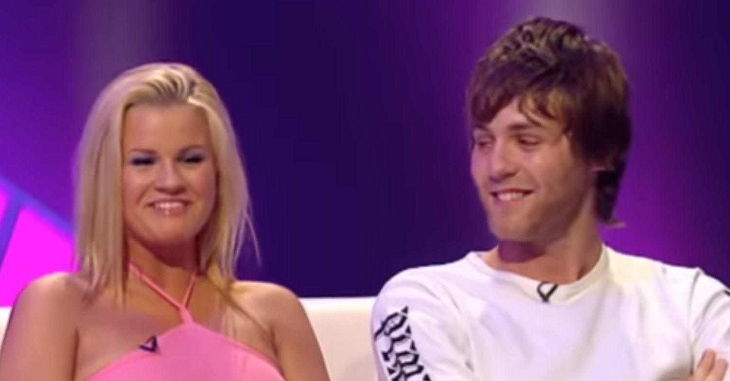 Kerry Katona and Brian McFadden being interviewed together