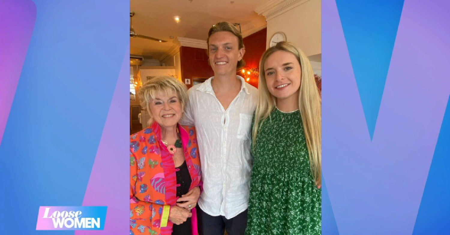 Gloria Hunniford with her grandson and his fiancee shown on Loose Women