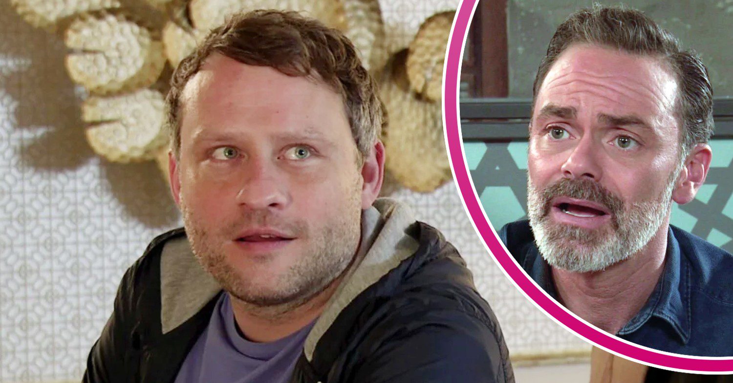Paul looking smitten on Corrie; inset, Billy looks shocked and upset (Credit: ITV/Composite: ED!)