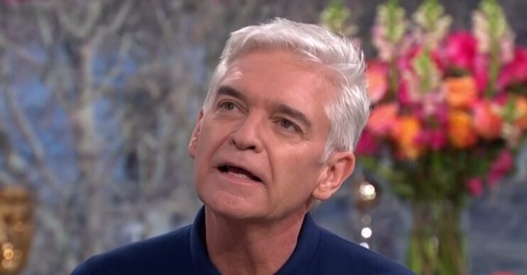 Phillip Schofield looks upwards