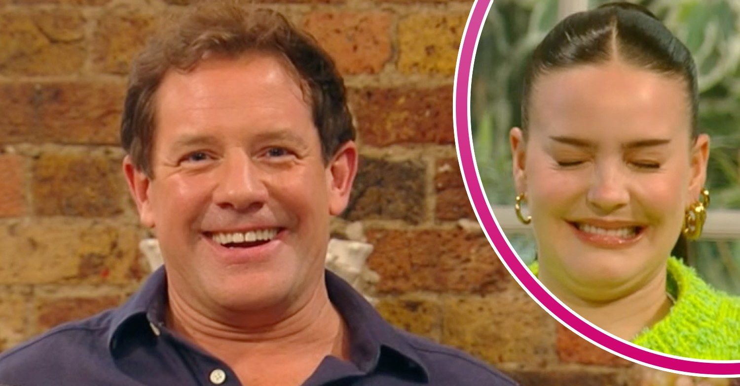 Matt Tebbutt smiles and Anne-Marie closes her eyes on Saturday Kitchen today