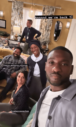 Emmerdale's Emile John is with his co-stars on Emmerdale