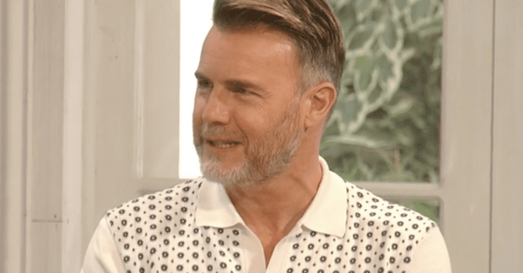 Gary Barlow smiling on Saturday Kitchen