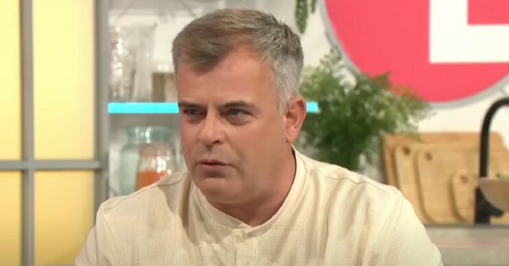 Simon Gregson speaking on Lorraine