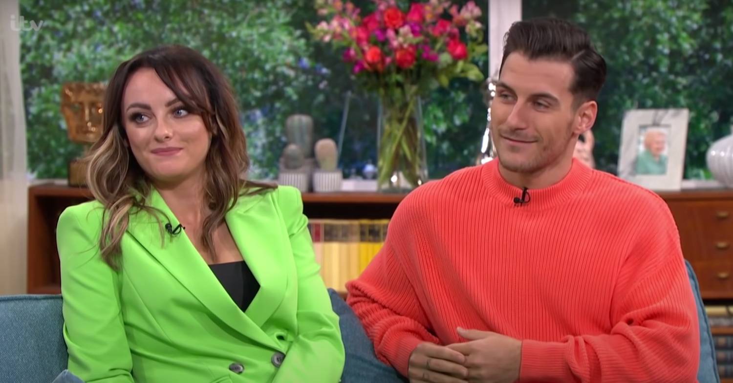 Katie McGlynn sits with Strictly Come Dancing pro partner Gorka Marquez