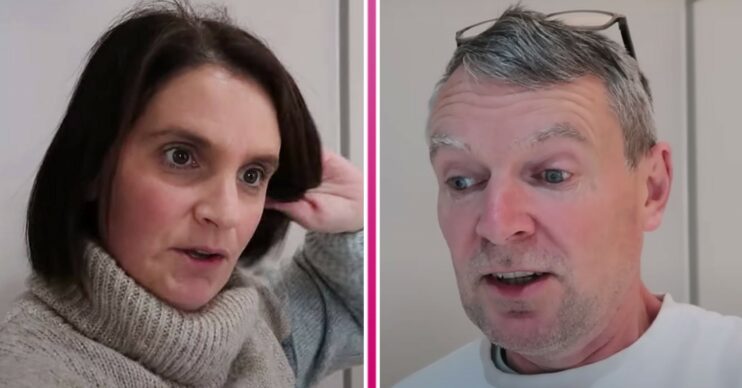 Sue Radford and Noel Radford both look concerned