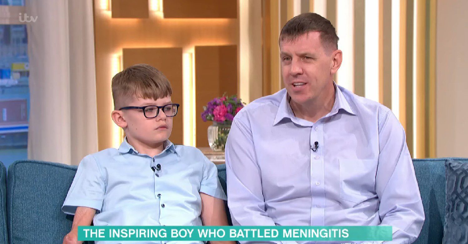Luke and dad Adam on This Morning today