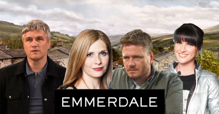 Caleb, Kerry, Bernice and David in Emmerdale