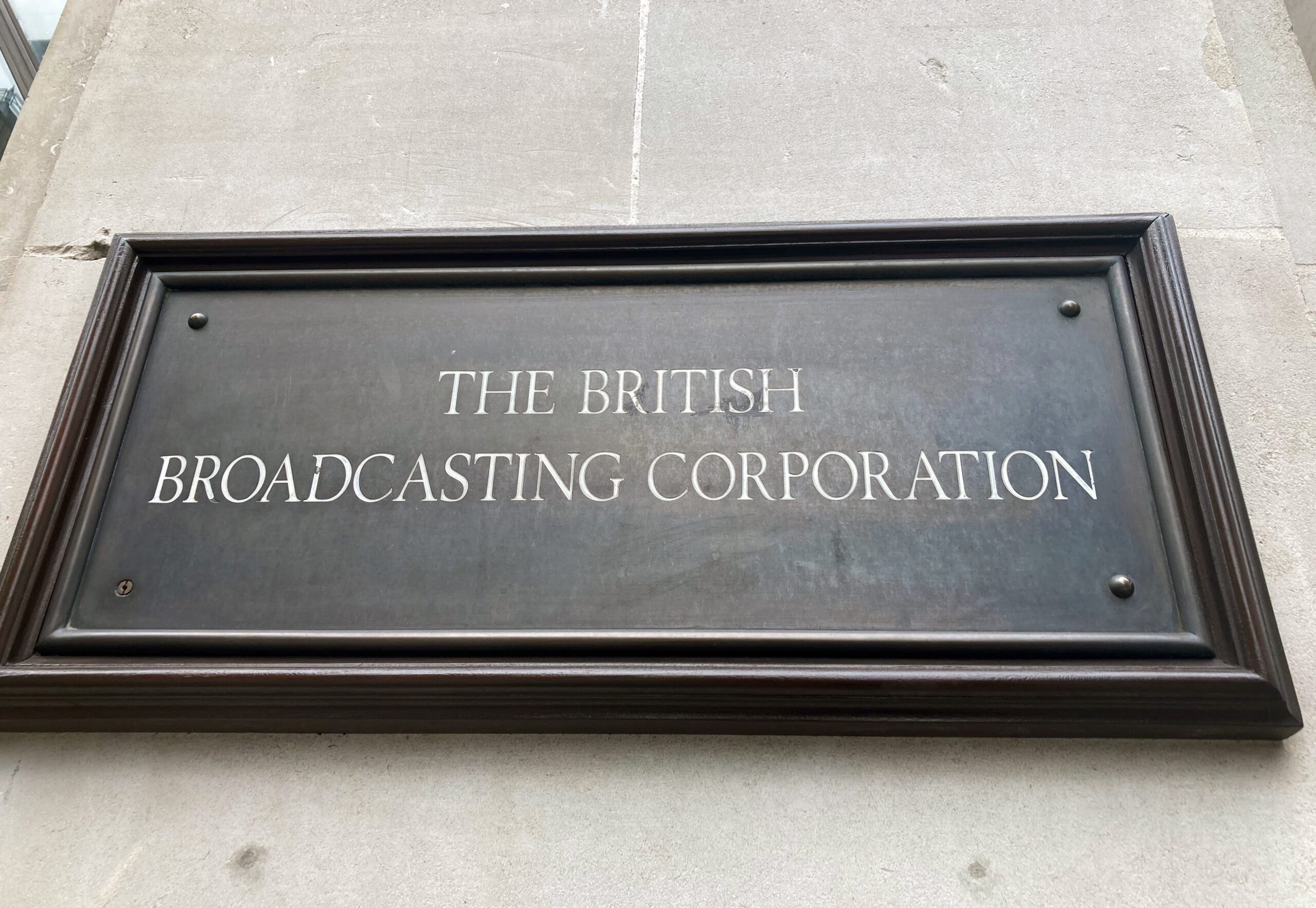 BBC plaque on the side of a building