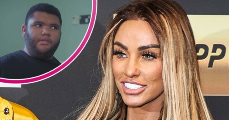 Harvey Price and Katie Price smiling