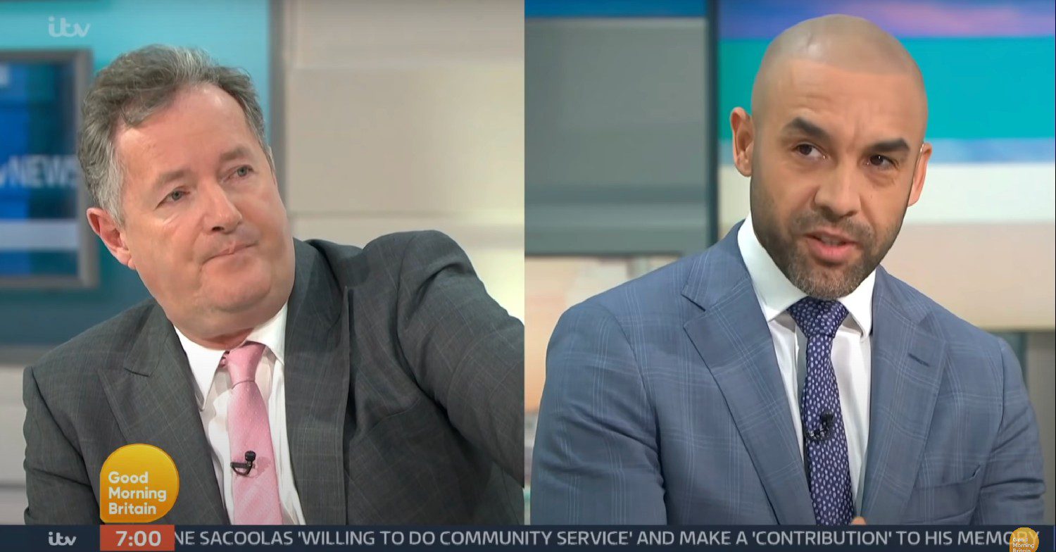 Piers Morgan and Alex Beresford on GMB