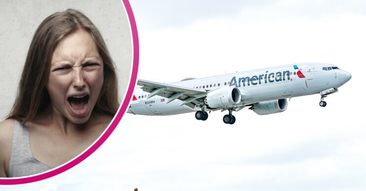 Woman screaming / Plane flying