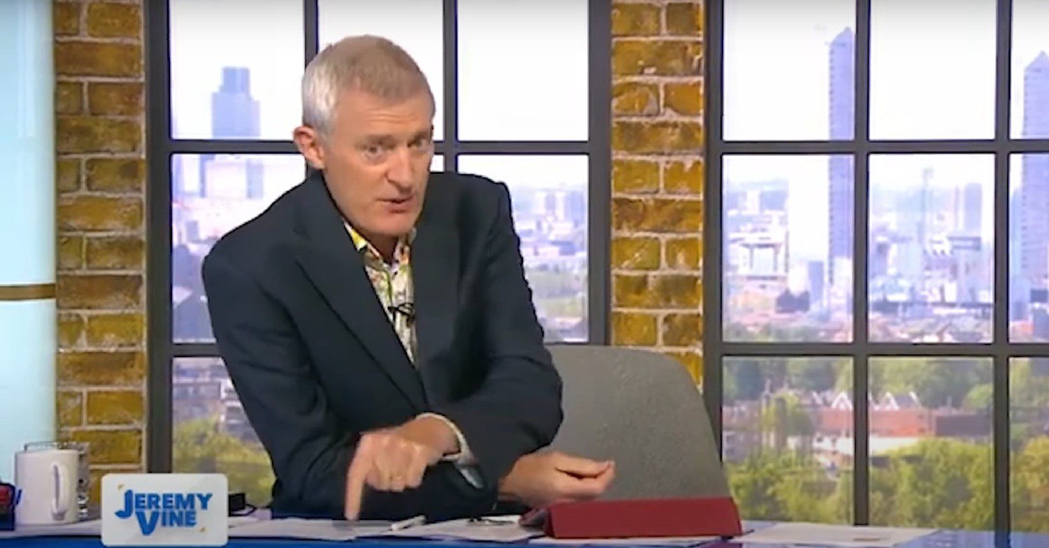 Jeremy Vine speaking to camera