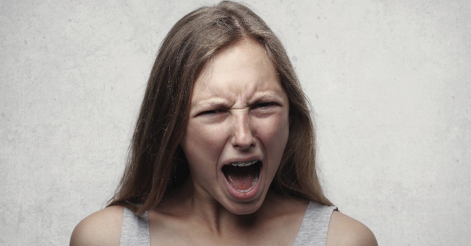 woman screaming