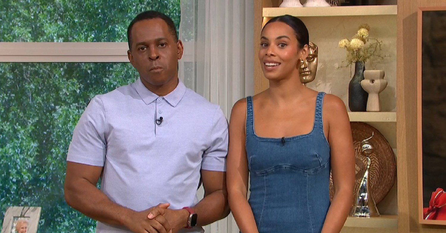 Andi Peters and Rochelle Humes introduce the Christmas segment
