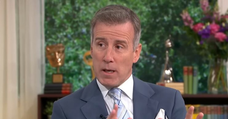 Anton Du Beke gesticulates with a serious face on This Morning