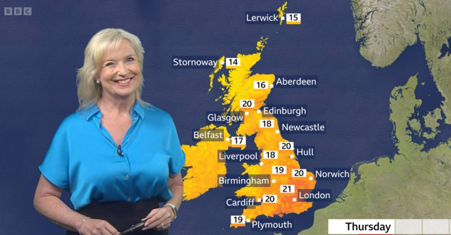 BBC Breakfast Carol Kirkwood presenter reveals what's coming up with the weather