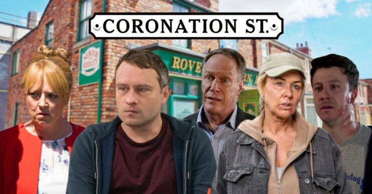 Composite of Stephen, Jenny, Paul, Cassie and Ryan on Coronation Street (Credit: ITV/Composite: ED!)
